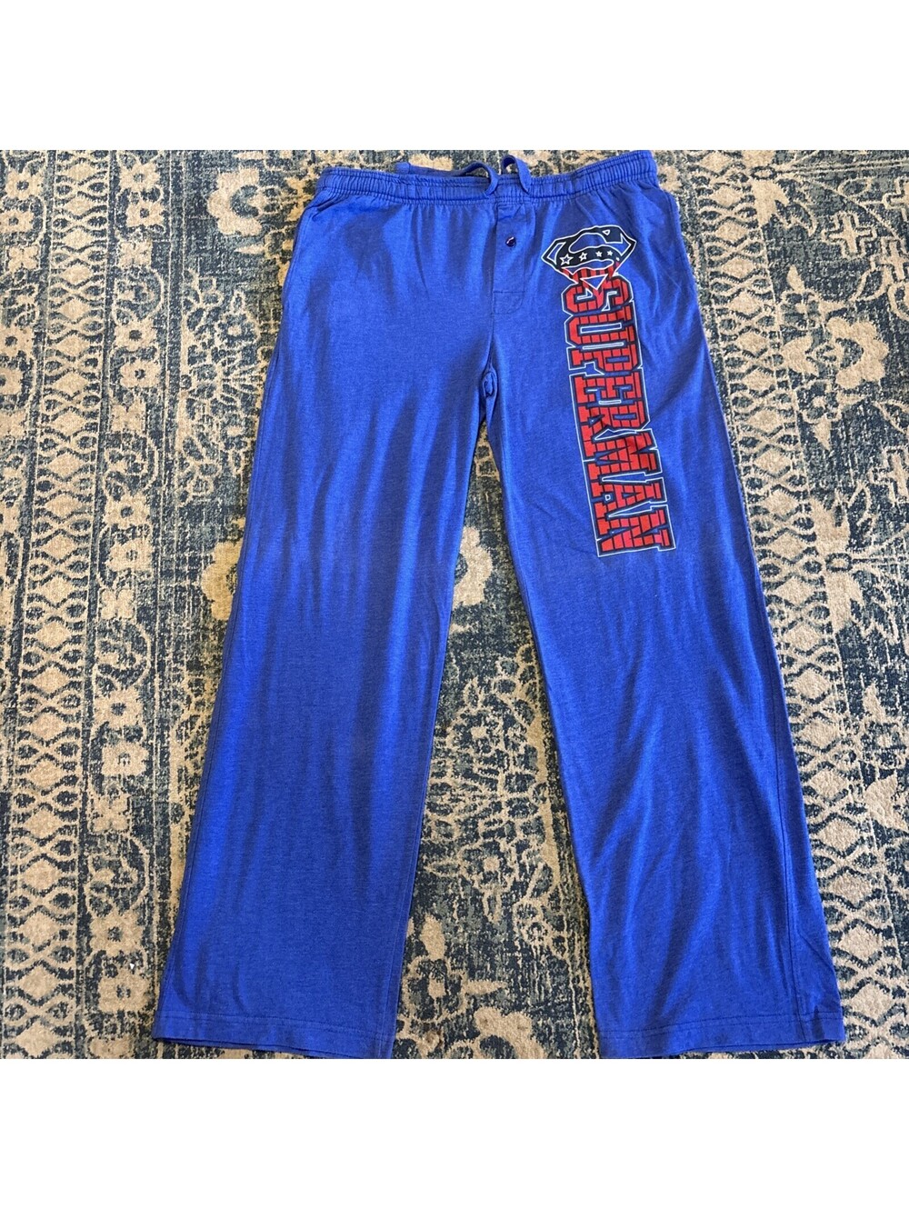 DC Comics SUPERMAN CLASSIC LOGO Lounge Pajama Pants Mens size large [COPY]